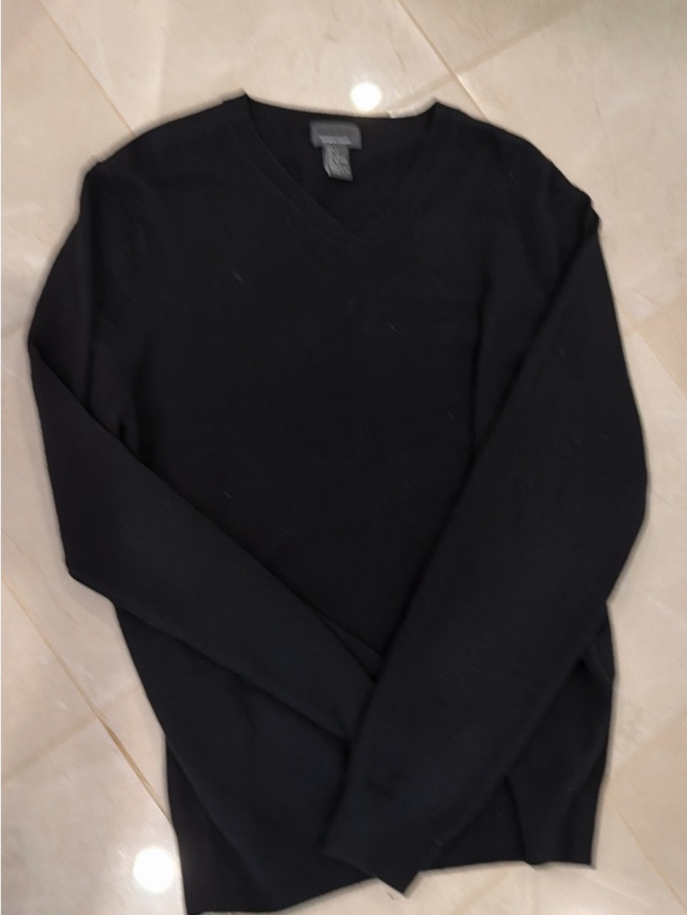 Men's Black V-Neck Knit Sweater